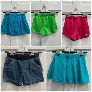 LOT Of 5 Summer Shorts & Skorts SIZE 10 & 10/12 GIRLS Mixed Brands Pre Loved